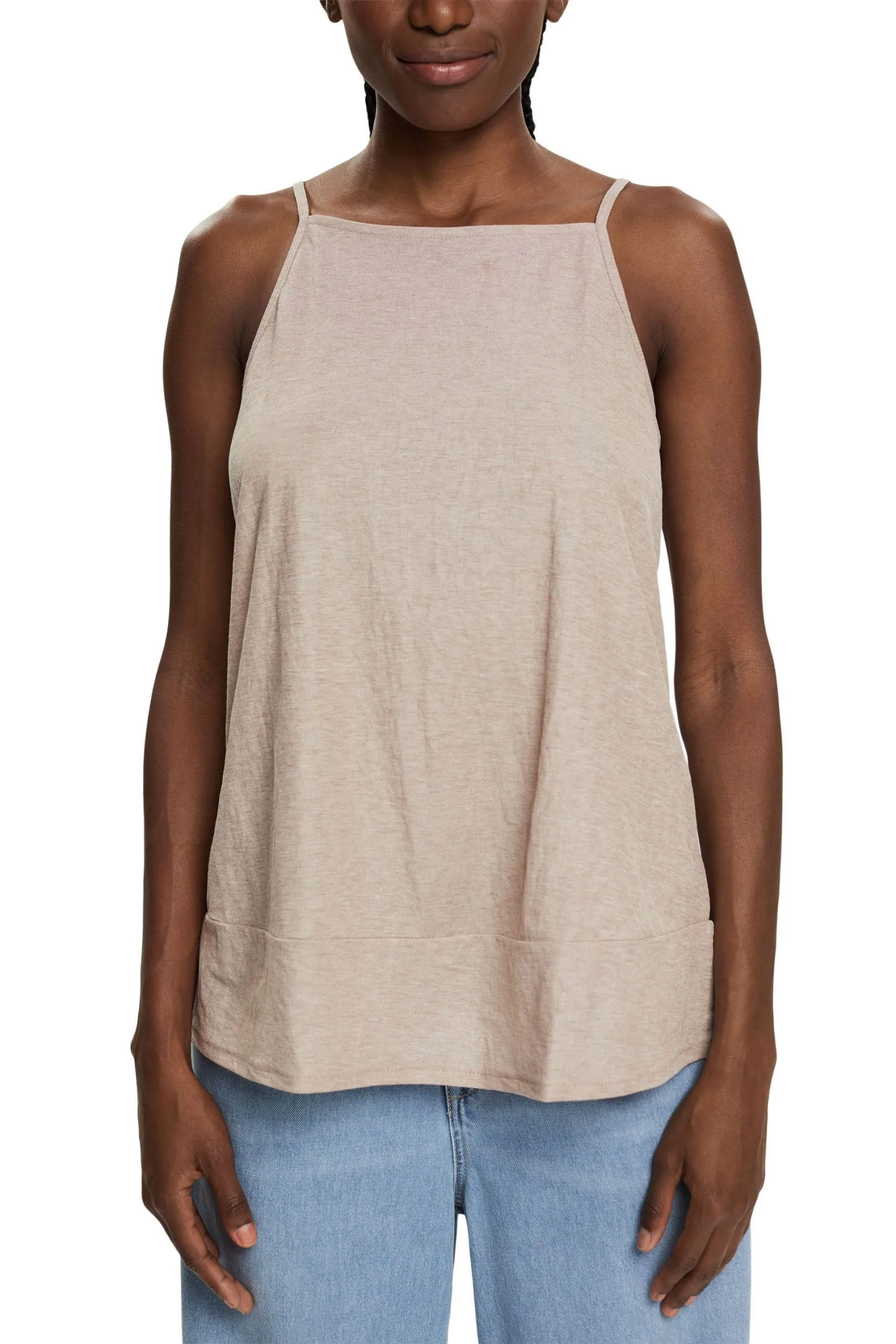 ESPRIT Top Mit Rückwärtiger Knopfleiste Taupe – Bild 2