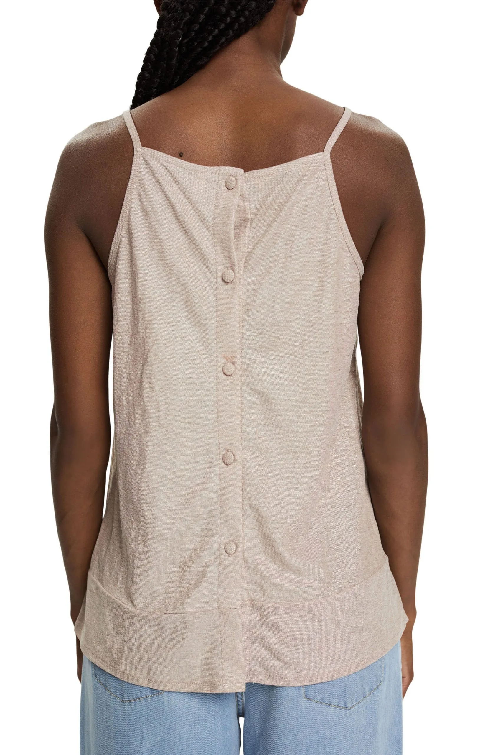 ESPRIT Top Mit Rückwärtiger Knopfleiste Taupe – Bild 3