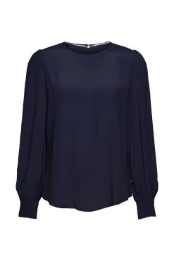 ESPRIT Unifarbene Bluse Navy