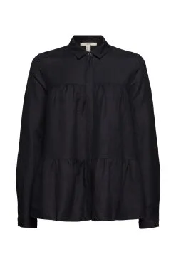 ESPRIT Volantsbluse Black